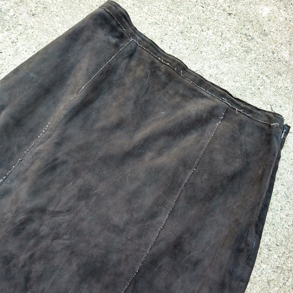 ELIE TAHARI chocolate brown suede pencil skirt XS - Picture 5 of 8